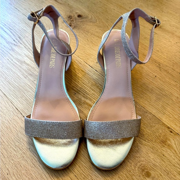 Dream Pairs Shoes - DreamPairs Gold Heels‎ Size 10W